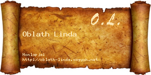 Oblath Linda névjegykártya